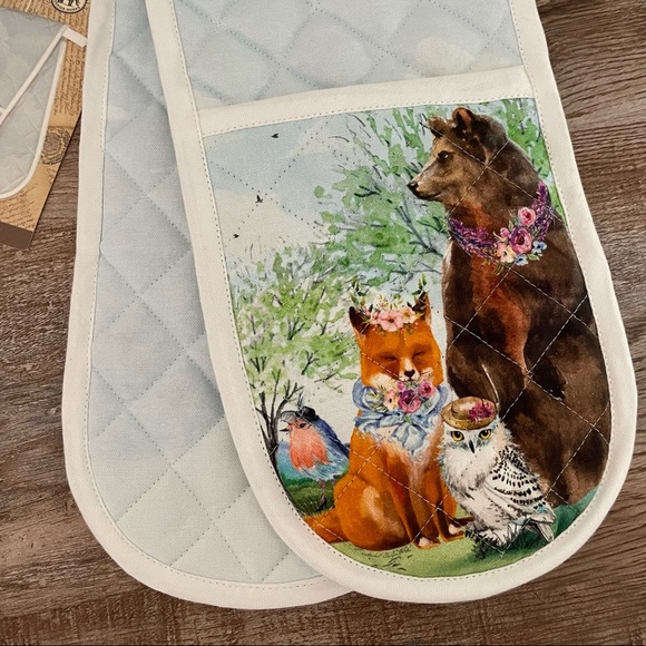 NWT Michel Design Works Double Oven Glove, Garden Party - Picture 4 of 6